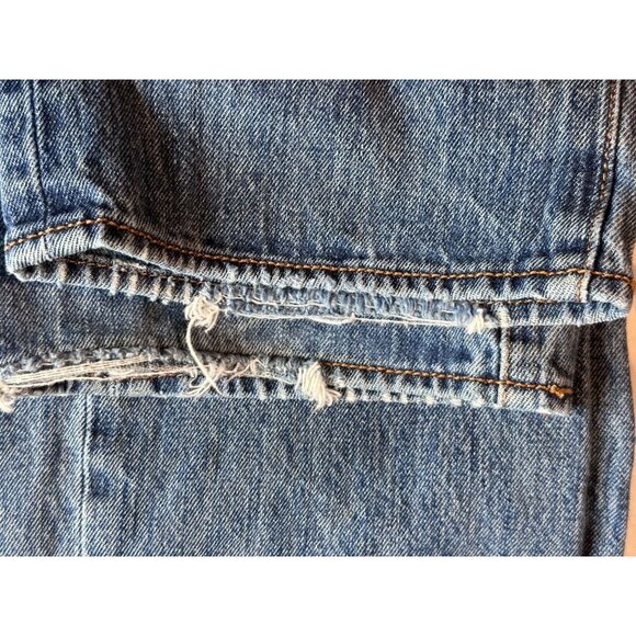 Levis Jean 501 Button Fly Mens Straight Legs Blue Med Wash Size 36/30 *Read - Picture 5 of 12